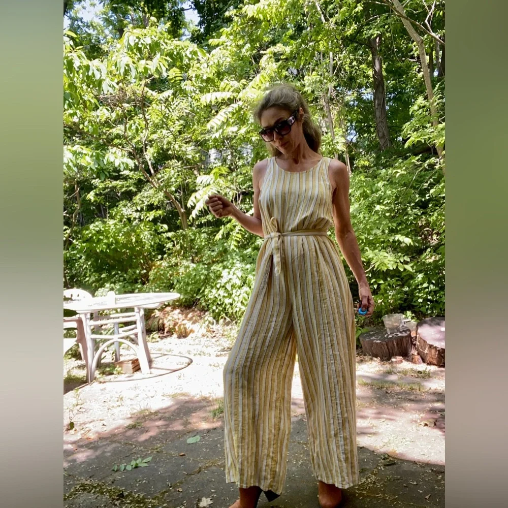 ARTISAN NY oversized linen jumpsuit Sz 4us - Picture 8 of 16